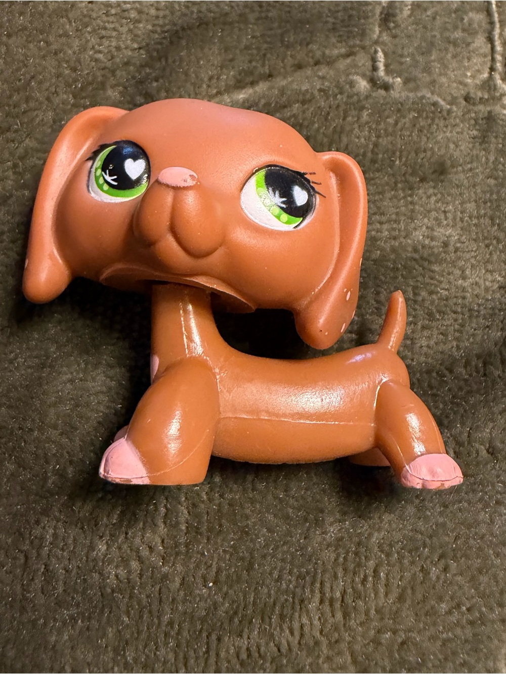 Littlest Pet Shop Brown Dachshund Dog Figure - Brown #556 (?)